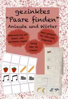 Vorschau - Mal- und Bastelvorlagen - Gezinktes Paare finden Deutsch Anlaute und Wörter - Deckblatt