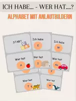 Vorschau - Spiele - Ich habe wer hat? - Alphabet-Edition mit Anlautbildern - Deckblatt