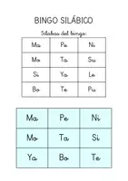 Vista previa - Juegos / Gamificación - Actividad CONCIENCIA SILÁBICA (9) Bingo silábico - Portada