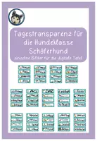 Vorschau - Präsentationen/Tafelbilder - Tagestransparenz Hundeklasse #Schäferhund für die digitale Tafel - Deckblatt