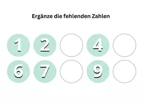 Vorschau - Fördermaterial/Inklusion - Zahlenraum 10 - Zahlen ergänzen - Seite 1