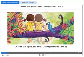 Vorschau - Stationenlernen - Rumänisch/Deutsch (2) 10 Kurzgeschichten, Interaktiv/Offline/H5p - Deckblatt