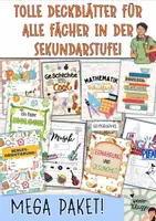 Vorschau - Bildkarten - Kreative Sammlung von Deckblättern für Schulfächer der Sekundarstufe 1 - Deckblatt