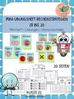Vorschau - Arbeitsblätter - Mini-Heft zu den Rechenstrategien ZR bis 20 - Deckblatt