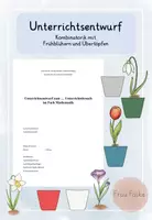 Vorschau - Stundenentwürfe - Unterrichtsentwurf Kombinatorik Frühblüher Mathe 2. Klasse - Deckblatt