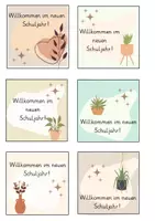 Vorschau - Bildkarten - Willkommenskärtchen für das neue Schuljahr - Boho-Stil - Seite 2