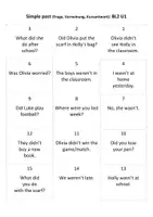 Vorschau - Arbeitsblätter - Phrase Cards Simple past Frage-Verneinung-Kurzantwort BL2 U1 - Seite 2