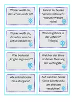Vorschau - Bildkarten - Kärtchen / Wahrheit Wirklichkeit / Klasse 10,11,12,13 - Deckblatt