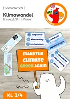 Vorschau - Aufgabenkarten - Klimawandel & Wetter (ab Klasse 3) - Deckblatt