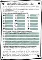 Vorschau - Arbeitsblätter - Gruselgeschichte / Geschichten schreiben - Übungen - Seite 1
