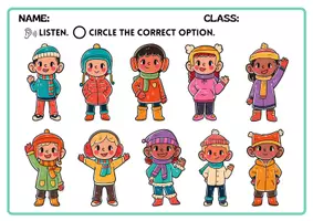 Vista previa - Hojas de trabajo - WINTER CLOTHES WORKSHEETS: UNIT PACK - página 2