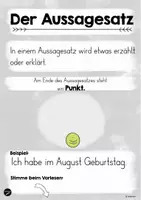 Vorschau - Poster - Satzarten Merkplakate für's Klassenzimmer - Seite 1