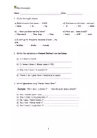 Vista previa - Hojas de trabajo - Present Perfect Exam. - página 2