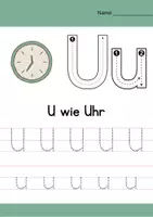 Vorschau - Arbeitsblätter - Zwei Seiten schreiben: Buchstabe U (1.Klasse) - Seite 2