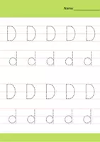 Vorschau - Arbeitsblätter - Zwei Seiten schreiben: Buchstabe D (1.Klasse) - Seite 3