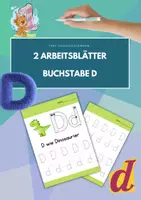 Vorschau - Arbeitsblätter - Zwei Seiten schreiben: Buchstabe D (1.Klasse) - Deckblatt