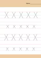 Vorschau - Arbeitsblätter - Zwei Seiten schreiben: Buchstabe X (1.Klasse) - Seite 2