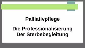 Vorschau - Präsentationen/Tafelbilder - Palliativpflege - Deckblatt
