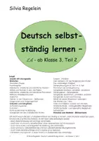 Vorschau - Arbeitsblätter - Deutsch selbstständig lernen - Teil 2, ab Kl. 3, LA - Deckblatt