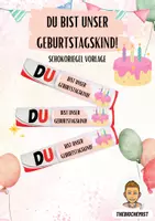 Vorschau - Anderer Materialtyp - Duplo Schokoriegel Vorlage Geburtstagsgeschenk Geburtstag - Deckblatt