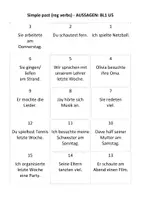 Vorschau - Arbeitsblätter - Phrase Cards Simple past reg verbs - AUSSAGEN - BL1 U5 - Seite 1