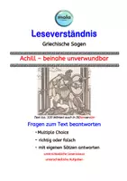 Vorschau - Unterrichtsreihen - Griechische Sagen : Achill - beinahe unverwundbar - Deckblatt
