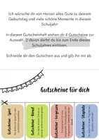 Vorschau - Anderer Materialtyp - Geburtstagskarte mit Gutscheinen für Schüler*innen - Seite 2