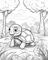 Vorschau - Mal- und Bastelvorlagen - 50 Schildkröten-Ausmalbilder für Kinder - Seite 3