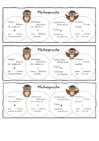 Vorschau - Fördermaterial/Inklusion - Wortkarten/ Poster Fachbegriffe Mathe Einführung Mathesprache - Seite 1