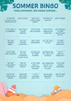 Vorschau - Spiele - Schulstart Sommer Bingo - Finde jemanden, der ... - Deckblatt
