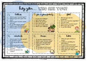 Vorschau - Stationenlernen - Getting to know each other - DICE GAME - Seite 1