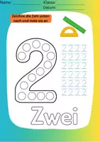 Vorschau - Arbeitsblätter - Ziffernschreibkurs (Klasse1), Zahlen schreiben lernen - Seite 3