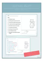 Vorschau - Arbeitsblätter - Lese-Mal-Blatt Katze und Maus (Kl. 1/2) - Deckblatt