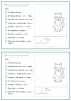Vorschau - Arbeitsblätter - Lese-Mal-Blatt Katze und Maus (Kl. 1/2) - Seite 2