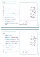 Vorschau - Arbeitsblätter - Lese-Mal-Blatt Katze und Maus (Kl. 1/2) - Seite 3
