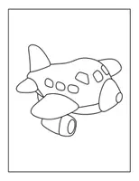 Vorschau - Mal- und Bastelvorlagen - 10 Flugzeug-Ausmalbilder für Kinder - Seite 1