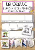 Vorschau - Anderer Materialtyp - Leporello zurück aus den Ferien - Deckblatt