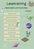Vorschau - Arbeitsblätter - Lesetraining Methoden und Techniken Jg 5 - Deckblatt
