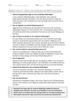 Vorschau - Arbeitsblätter - AB mit Fragen zum Thema "Nordische Mythologie" + Lösungsblatt + Mindmap + Infografik - Seite 3