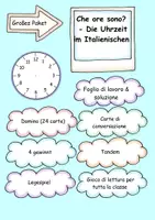 Vorschau - Arbeitsblätter - Materialpaket: Che ore sono - Die Uhrzeit im Italienischen - Deckblatt