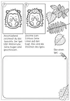 Vorschau - Arbeitsblätter - Kunstprojekt - Igel im Herbst - Schritt für Schritt - mit Smartboard - Präsentation - Seite 3