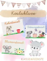 Vorschau - Poster - Klassendienste für die Koalaklasse - Deckblatt