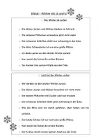 Vorschau - Text - Diktat Wörter mit tz und ck - Deckblatt