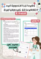 Vorschau - Stundenentwürfe - Was ist Gesundheit - Fertige Biologiestunde 8. Klasse | Unterrichtsreihe Immunsystem - - Deckblatt