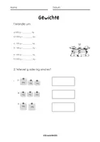 Vorschau - Arbeitsblätter - Mathe Wiederholung Gewichte 3./4.Klasse ⚖️🧮 - Seite 1