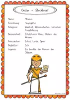 Vorschau - Arbeitsblätter - römische Götter - Steckbriefe (inkl. Arbeitsblatt & Bilder) - Seite 3