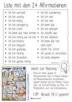 Vorschau - Mal- und Bastelvorlagen - Tiere - 24 MUT Affirmationen - Growth Mindset / Wachstumslernen Mutmacher - Seite 1
