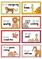 Vorschau - Mal- und Bastelvorlagen - Tiere - 24 MUT Affirmationen - Growth Mindset / Wachstumslernen Mutmacher - Seite 2