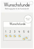 Vorschau - Poster - Wunschstunde - Belohnungssystem für den Kunstunterricht - Deckblatt