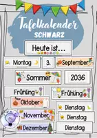 Vorschau - Präsentationen/Tafelbilder - Tafelkalender schwarze Version - Deckblatt